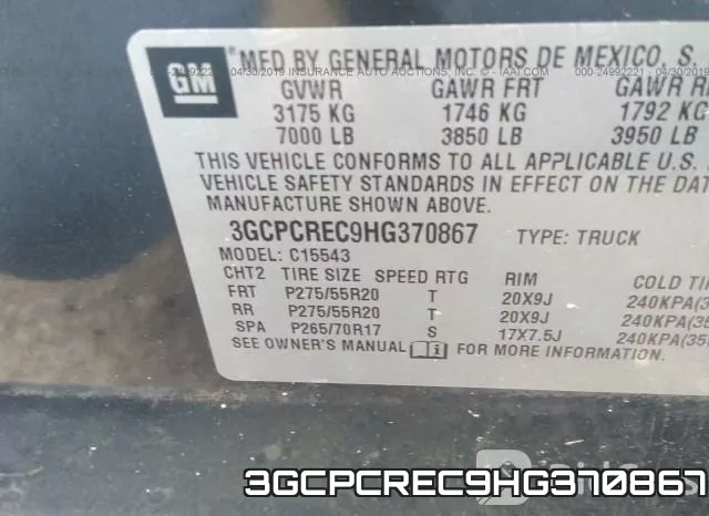 3GCPCREC9HG370867 фото 10