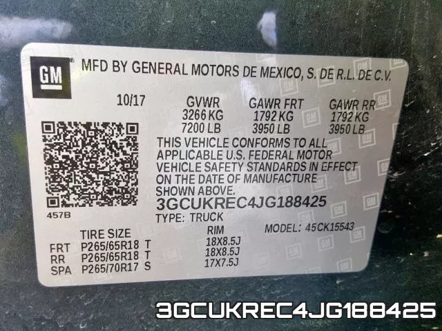 3GCUKREC4JG188425 фото 2