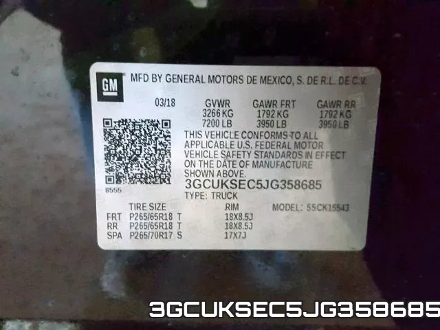 3GCUKSEC5JG358685 фото 2
