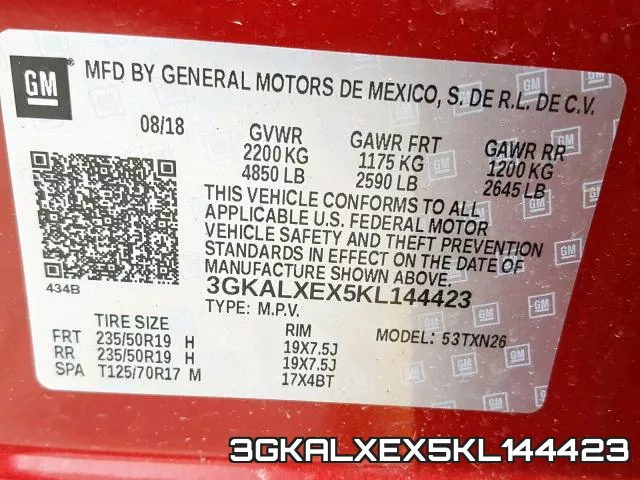 3GKALXEX5KL144423 фото 2