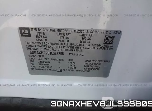3GNAXHEV8JL333805 фото 10