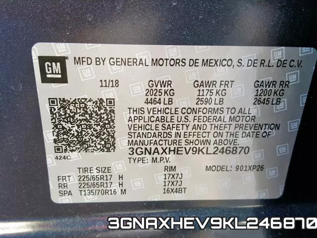 3GNAXHEV9KL246870 фото 2
