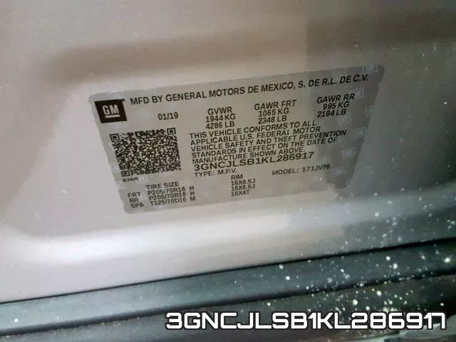 3GNCJLSB1KL286917 фото 2