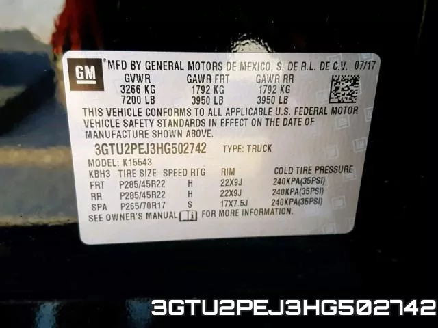3GTU2PEJ3HG502742 фото 2