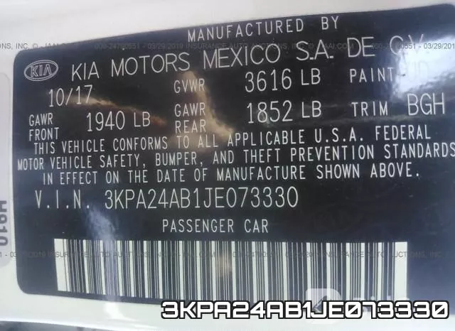 3KPA24AB1JE073330 фото 10