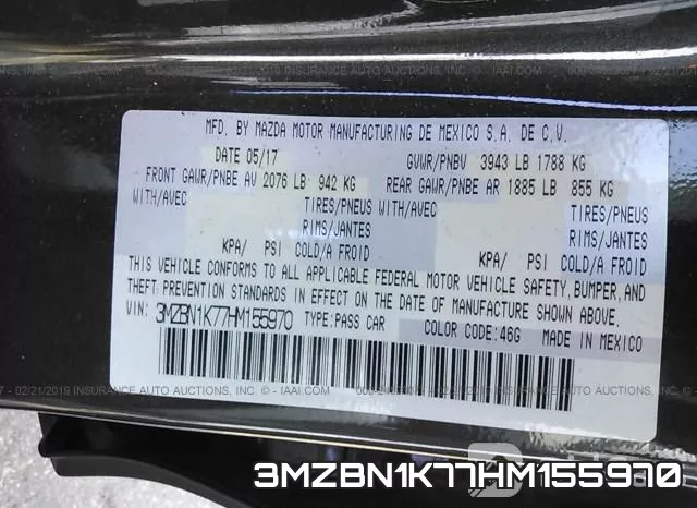 3MZBN1K77HM155970 фото 9