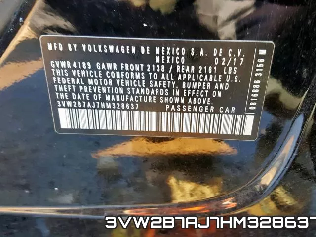 3VW2B7AJ7HM328637 фото 2