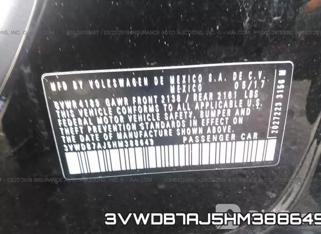 3VWDB7AJ5HM388649 фото 10