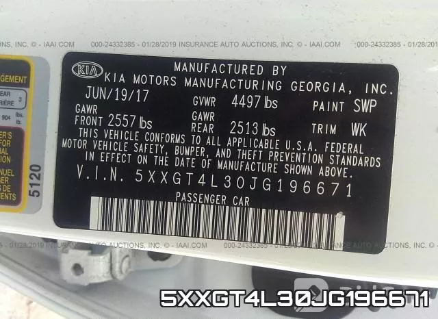 5XXGT4L30JG196671 фото 10