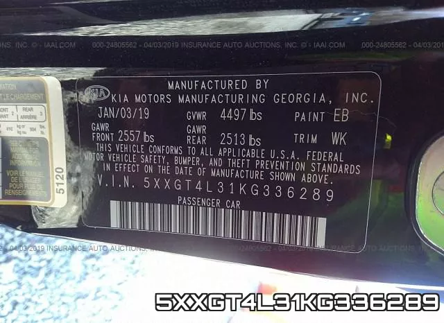 5XXGT4L31KG336289 фото 10