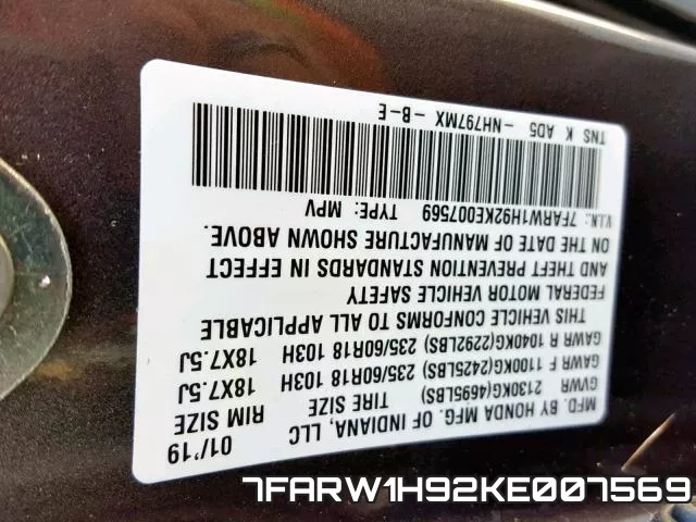 7FARW1H92KE007569 фото 2