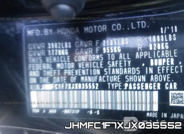 JHMFC1F7XJX035552 фото 10
