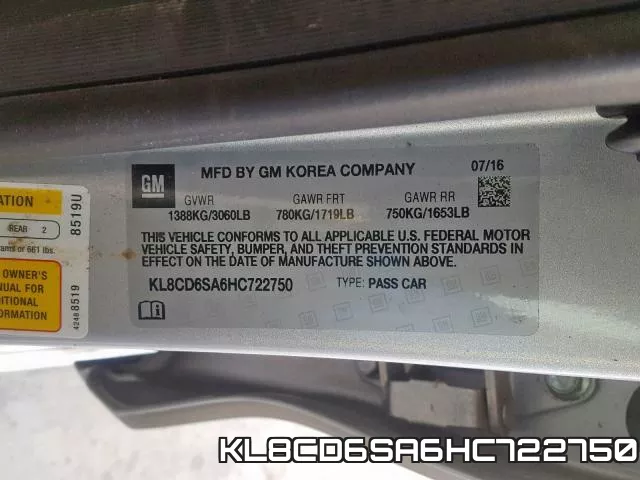 KL8CD6SA6HC722750 фото 2