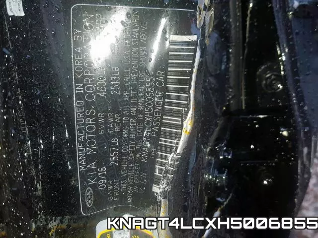 KNAGT4LCXH5006855 фото 2