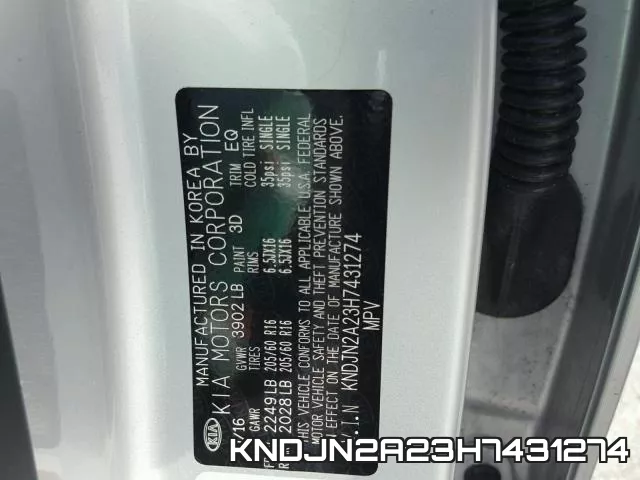 KNDJN2A23H7431274 фото 2