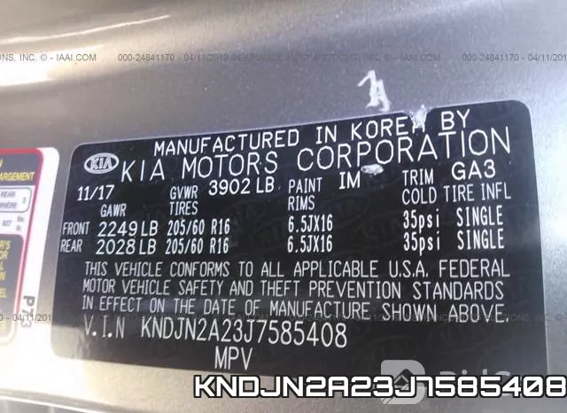 KNDJN2A23J7585408 фото 10