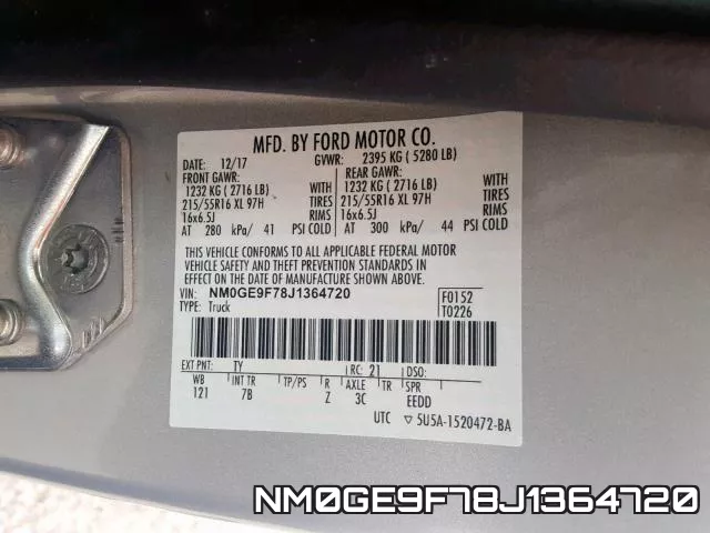 NM0GE9F78J1364720 фото 2