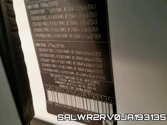 SALWR2RV0JA193135 фото 2