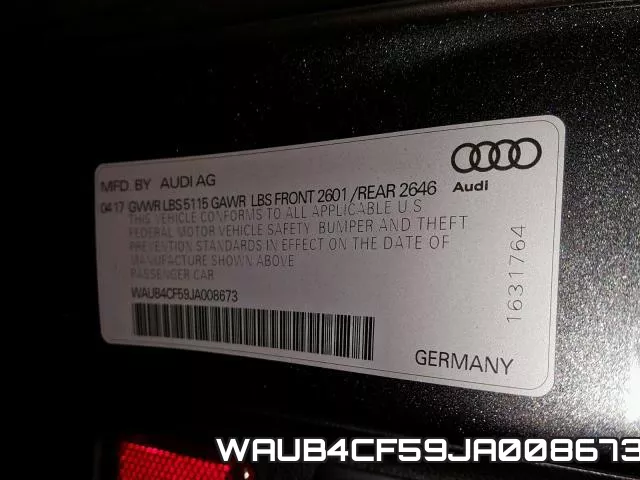 WAUB4CF59JA008673 фото 2