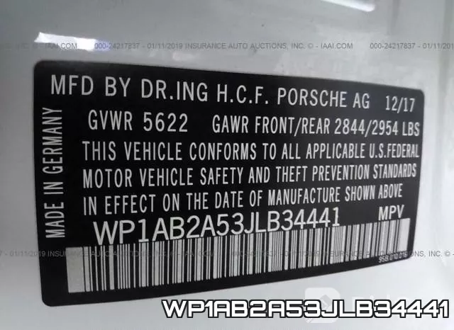 WP1AB2A53JLB34441 фото 10