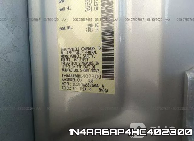 1N4AA6AP4HC402300 фото 9
