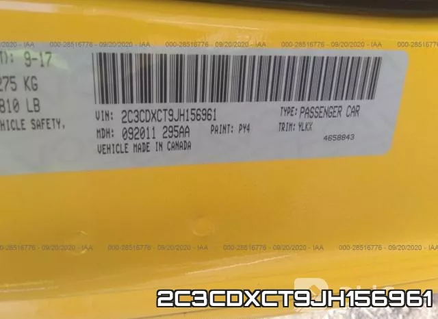 2C3CDXCT9JH156961 фото 10