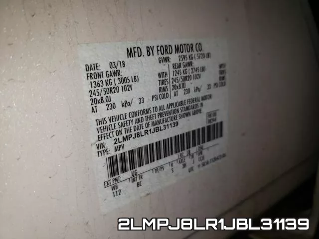 2LMPJ8LR1JBL31139 фото 2