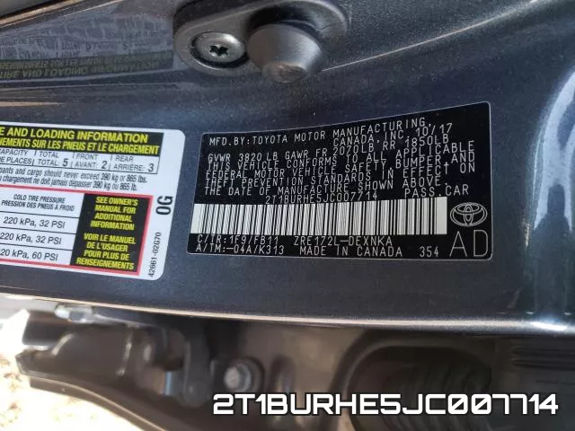 2T1BURHE5JC007714 фото 2