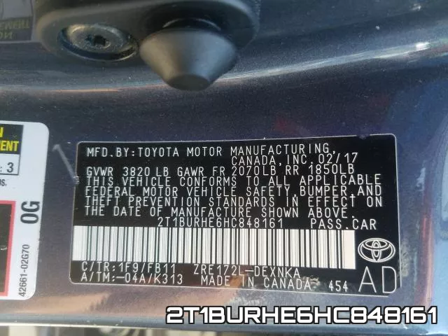 2T1BURHE6HC848161 фото 2