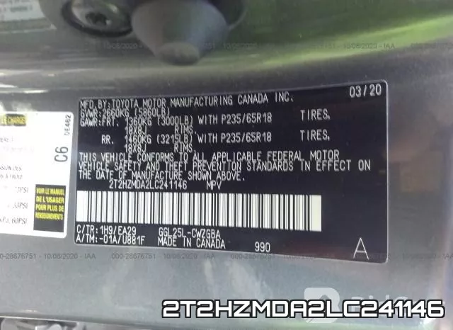 2T2HZMDA2LC241146 фото 10