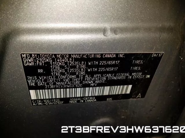 2T3BFREV3HW637620 фото 2