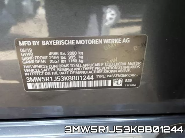 3MW5R1J53K8B01244 фото 2
