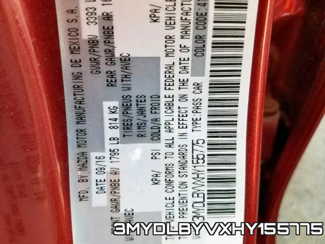 3MYDLBYVXHY155775 фото 2