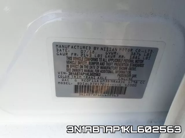 3N1AB7AP1KL602563 фото 2