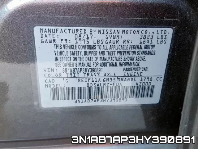 3N1AB7AP3HY390891 фото 2
