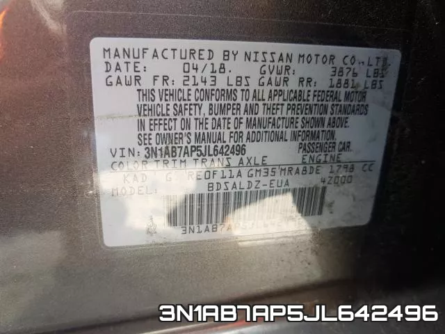 3N1AB7AP5JL642496 фото 2