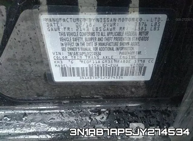 3N1AB7AP5JY274534 фото 10