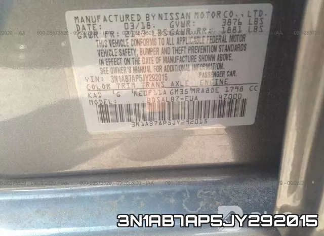 3N1AB7AP5JY292015 фото 10
