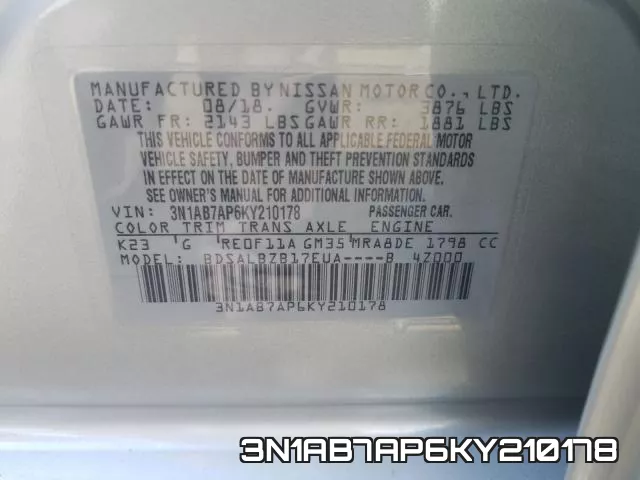 3N1AB7AP6KY210178 фото 2