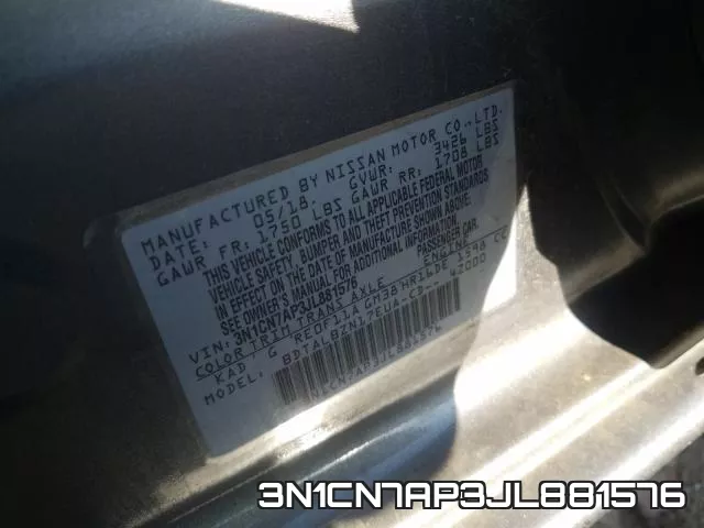 3N1CN7AP3JL881576 фото 2