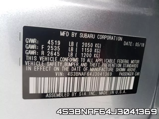 4S3BNAF64J3041369 фото 2