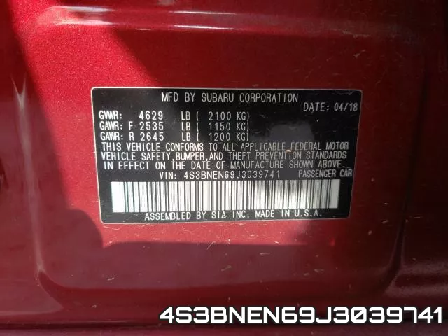 4S3BNEN69J3039741 фото 2