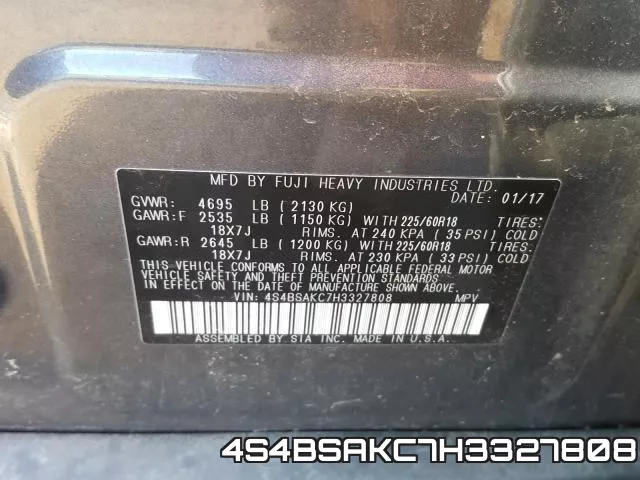 4S4BSAKC7H3327808 фото 2
