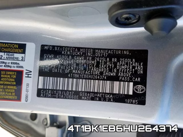 4T1BK1EB6HU264374 фото 2