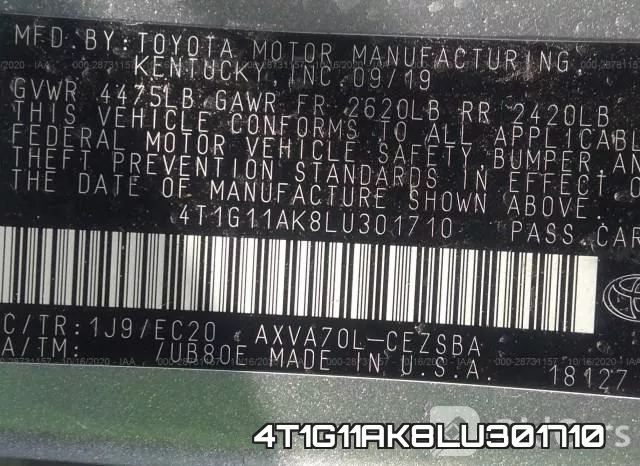 4T1G11AK8LU301710 фото 10