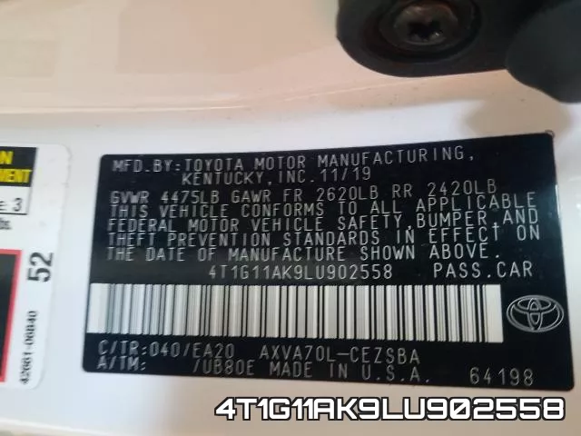 4T1G11AK9LU902558 фото 2