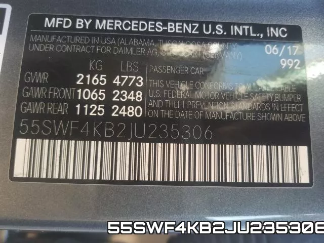 55SWF4KB2JU235306 фото 2