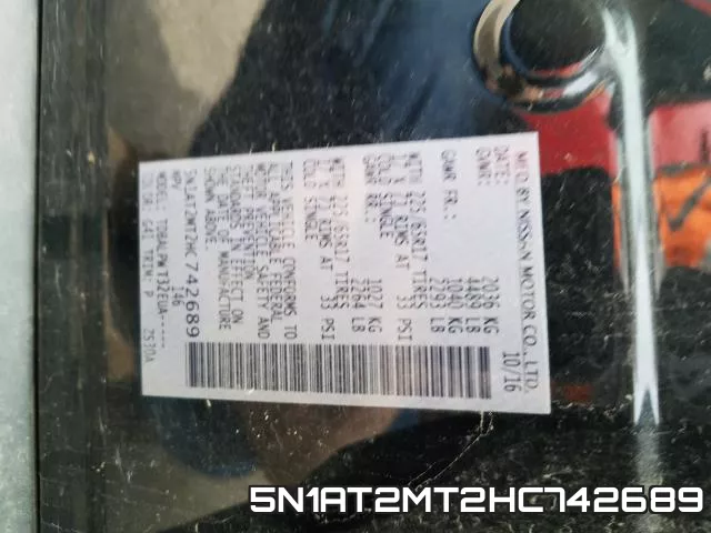 5N1AT2MT2HC742689 фото 2