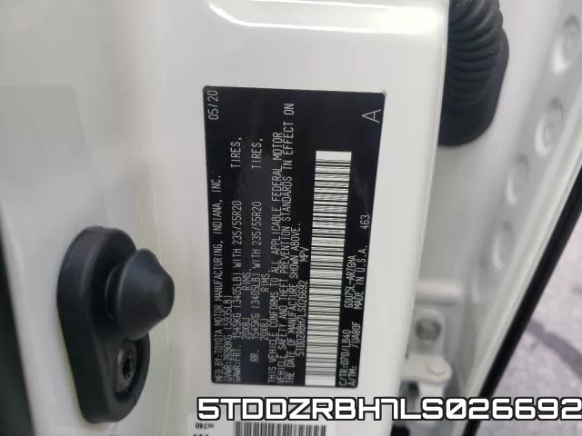 5TDDZRBH7LS026692 фото 2