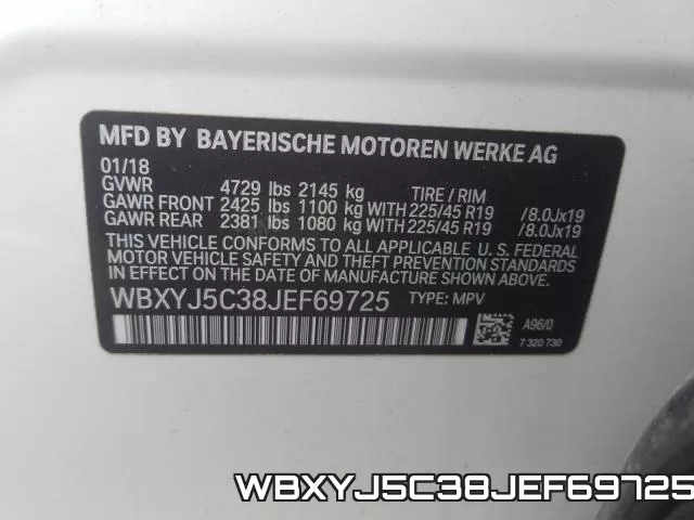 WBXYJ5C38JEF69725 фото 2